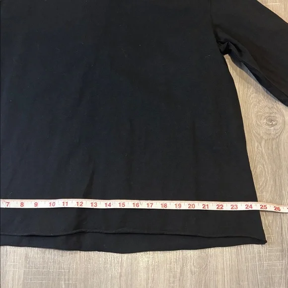 Frank & Eileen Patrick Henley Popover Heritage Jersey Cotton Top in black - Picture 14 of 16